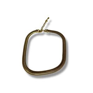 Vintage Monet Thick Goldtone Necklace Hook Closure 16 Inch